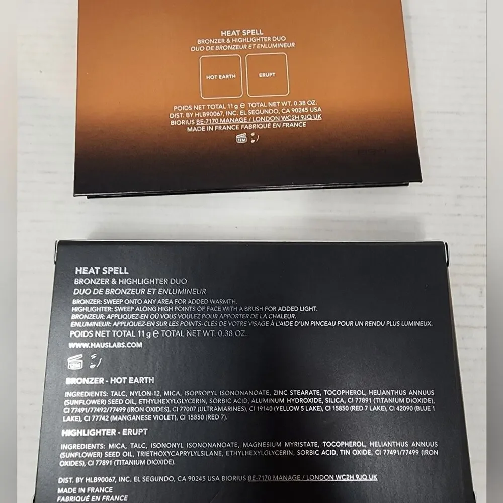Haus Labs by Lady Gaga Heat Spell Bronzer & Highlighter Duo Hot Earth / Erupt